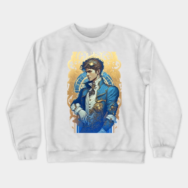 Steampunk Golden Man - A fusion of old and new technology Crewneck Sweatshirt by SMCLN